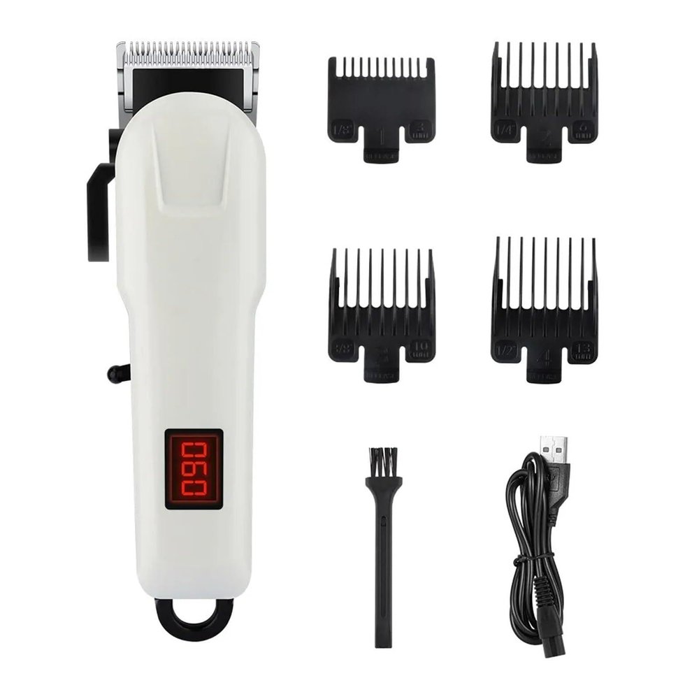 Hair Clipper Professional Rechargeable Trimmer for Men Electric Cutter Hair Cutting Machine LCD Cordless Beard Trimmer USB
