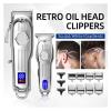 2 in 1 Full Metal Combo Kit Barber Hair Clipper for Men Professional Electric Beard Hair Trimmer Rechargeable Haircut view 2