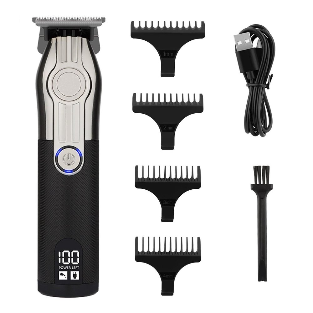 Professional Hair Trimmer Gold Clipper for Men Rechargeable Barber Cordless Hair Cutting T Machine Hair Styling Beard Trimmer(Gun)