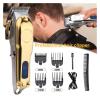 Hair Clipper Professional Electric Metal Rechargeable Hair Trimmer Machine Men Electric Shaver Barber Cutting Machine USB Gold(Gold) view 2