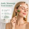 BAIMEI IcyMe Gua Sha and Jade Roller for Face, Natural Jade Face Roller with Ridge Design for Reducing Puffiness & Skin Firming,Facial Sculpting Tool, Self Care Gift for Women Men view 2