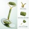 BAIMEI IcyMe Gua Sha and Jade Roller for Face, Natural Jade Face Roller with Ridge Design for Reducing Puffiness & Skin Firming,Facial Sculpting Tool, Self Care Gift for Women Men view 3