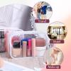 28 Pack Clear Cosmetic Bags Makeup Bags Bulk, Portable Waterproof Travel Toiletry Bag Organizer Plastic Toiletry Carry Pouch with Zipper, for Travel Women Men Bathroom Organizing, 7.1"x 4.7"x 2.4" view 2