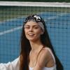 Stretchy Headbands for Women, Yoga Workout Sport Headband, Twisted Knot Turban Hair Wrap, Easter Egg Rabbit Black White Wide Hairband for Girls Ladies view 2
