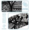 Stretchy Headbands for Women, Yoga Workout Sport Headband, Twisted Knot Turban Hair Wrap, Easter Egg Rabbit Black White Wide Hairband for Girls Ladies view 4