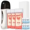 Waxers Roll on Wax Kit for Coarse & Thick Hair Removal Waxing Kit for Women & Men Professional Rose Soft Wax Roller Cartridge with Warmer & Strips view 1