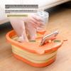 Foldable Foot Bath with Lid - Portable Foot Massage Basin with Massage Roller for Home Use, Foldable Foot Wash Basin for Easy Storage, Suitable for Travel view 4
