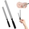 2 PCS Double-Sided Long Nail File for Thick Nails, Stainless Steel Professional Toenail File, Durable and Efficient Nail Care Tool Ideal for Manicure Or Pedicure view 1