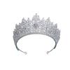 14K Gold Regal Moissanite Queen Bridal Crown, Handcrafted Crystal Wedding Headpiece & Hair Accessory, Premium Gift for Brides, Anniversary or Formal Galas (Style 2) view 1