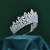 14K Gold Regal Moissanite Queen Bridal Crown, Handcrafted Crystal Wedding Headpiece & Hair Accessory, Premium Gift for Brides, Anniversary or Formal Galas (Style 2) view 2