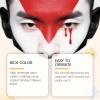 Halloween Face Paint Kit - Highly Pigmented Body Makeup for Costume Parties, Water Resistant & Quick Drying, Skin-Friendly Formula for Kids and Adults, 3 Colors with Brushes view 2