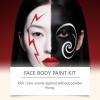 Halloween Face Paint Kit - Highly Pigmented Body Makeup for Costume Parties, Water Resistant & Quick Drying, Skin-Friendly Formula for Kids and Adults, 3 Colors with Brushes view 3
