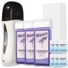Waxers Wax Roller Kit for Hair Removal Lavender Roll on at Home Waxing Kits for Women & Men for Coarse & Thick Hair with Heater & Strips view 1