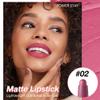JUAAZIN Cerise Matte Lipstick Crayon - High Pigment Creamy Formula, Waterproof Long Lasting, Smooth Glide Application, Non-Sticklipstick, Ultra Thin Lightweight, Velvet Matte Lip Feel for Women 02# view 2