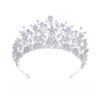 14K Gold Regal Moissanite Queen Bridal Crown, Handcrafted Crystal Wedding Headpiece & Hair Accessory, Premium Gift for Brides, Anniversary or Formal Galas (Style 5) view 1