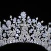 14K Gold Regal Moissanite Queen Bridal Crown, Handcrafted Crystal Wedding Headpiece & Hair Accessory, Premium Gift for Brides, Anniversary or Formal Galas (Style 5) view 4