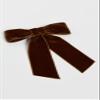 Jennifer Behr Women's Velvet Bow Barrette, Topaz, Brown, One Size view 2