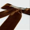 Jennifer Behr Women's Velvet Bow Barrette, Topaz, Brown, One Size view 3
