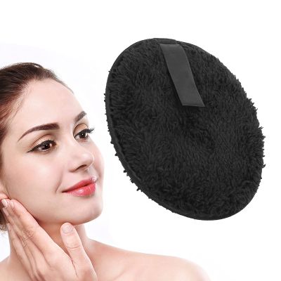 ZJchao Reusable Makeup Removing Pads, Double Sided Soft Fiber Fabric Black Makeup Cleansing Pads for Heavy Makeup Removal with Water No Chemical Lotion Needed