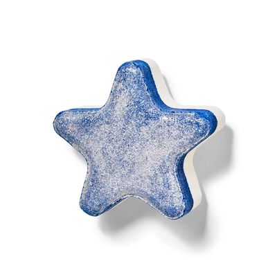 Bath & Body Firecracker Pop Star Bath Fizzy, 4.6 oz / 130 g Blue and White Bath Bomb