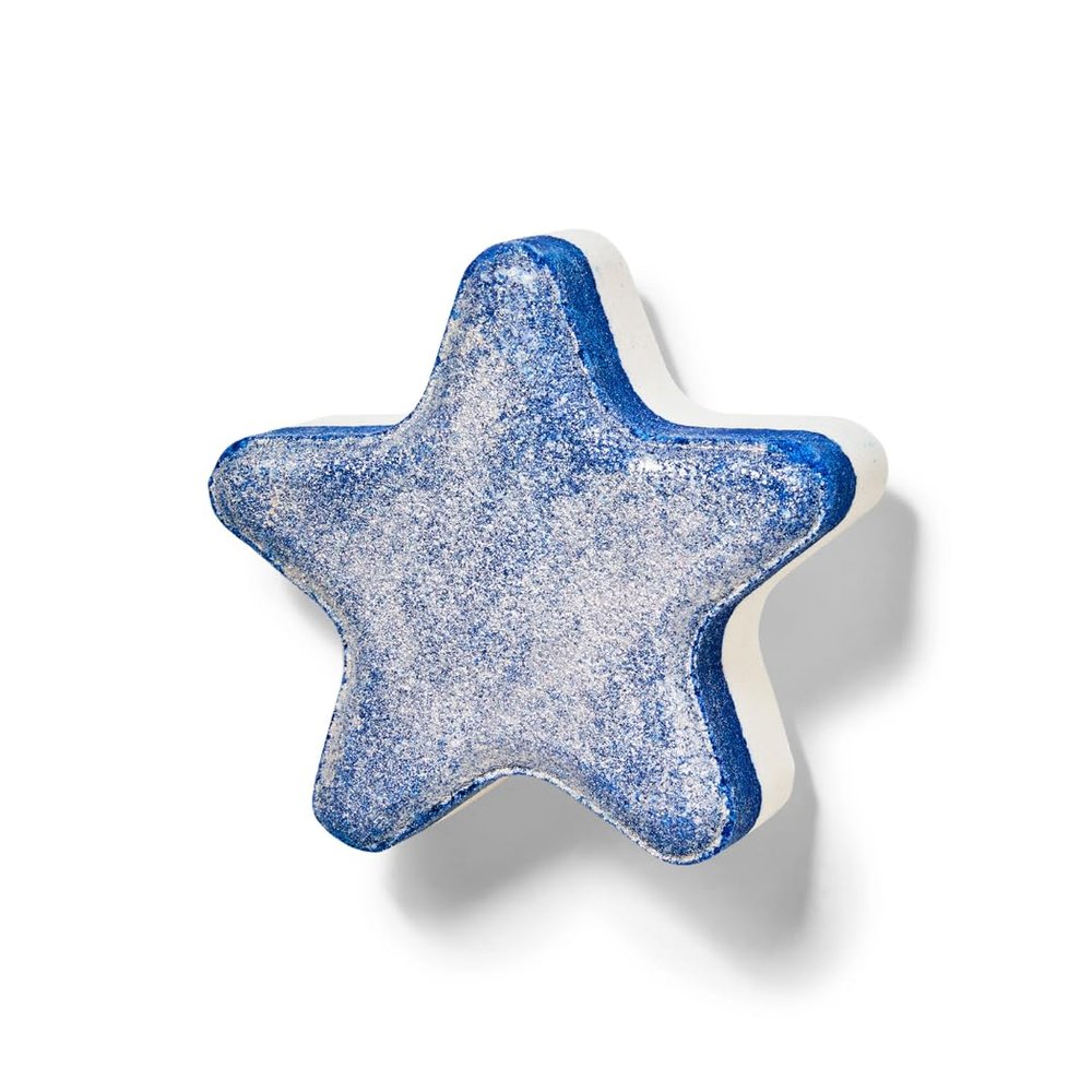 Bath & Body Firecracker Pop Star Bath Fizzy, 4.6 oz / 130 g Blue and White Bath Bomb