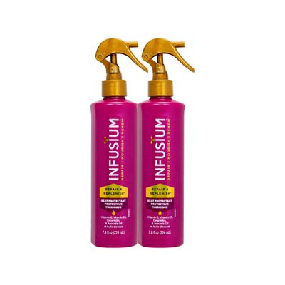 Infusium Repair and Replenish Heat Protector - Nourishing Heat Protection Spray for Hair with Vitamin E and Avocado Oil - Moisture Lock - 2 pc