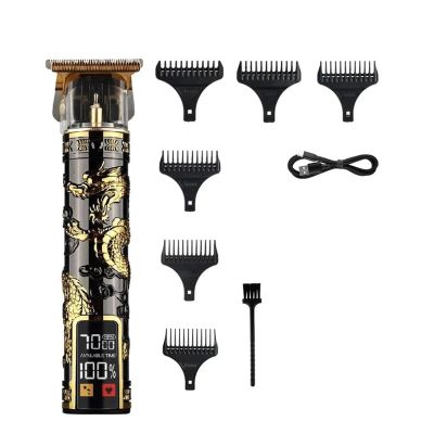 Vintage T9 Cordless 0mm Professional Hair Clippers Electric Trimmers for Men Clipper Hair Cutting Machine(Digital Display 14)