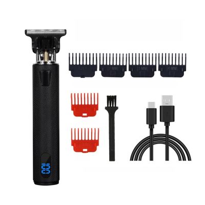 Vintage T9 Cordless 0mm Professional Hair Clippers Electric Trimmers for Men Clipper Hair Cutting Machine(Digital Display 28)