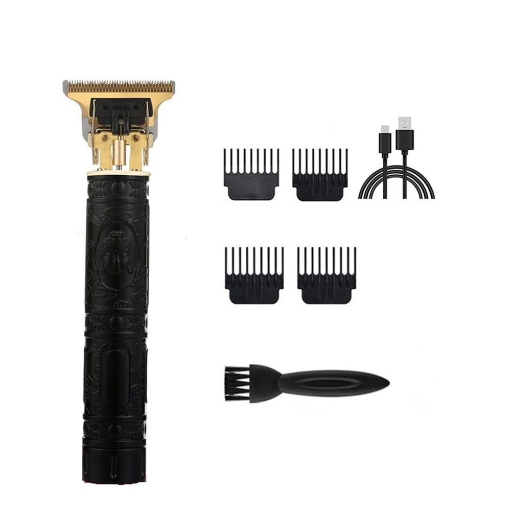 Hair Clipper Electric Clippers New Electric Men Retro T9 Style Buddha Head Carving Oil Head Trimmer(ABS 4)