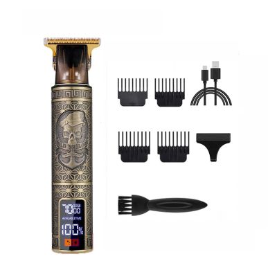 Vintage T9 Cordless 0mm Professional Hair Clippers Electric Trimmers for Men Clipper Hair Cutting Machine(Digital Display 19)