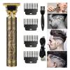 Electric Hair Clipper Professional USB Cordless Clipper Professional Beard Trimmer Haircut Grooming Kit Hair Cutting Machine(ABS Dragon) view 2