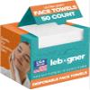 Face Towels - Ultra Soft and Thick Disposable Face Towelettes for Women - Biodegradable Facial Towels for Sensitive Skin - Face Cleansing, Makeup Removal, 10x12 Extra Large - 50 Pack view 1