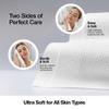 Face Towels - Ultra Soft and Thick Disposable Face Towelettes for Women - Biodegradable Facial Towels for Sensitive Skin - Face Cleansing, Makeup Removal, 10x12 Extra Large - 50 Pack view 4