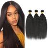 30 32 34 Inch Yaki Straight Bundles Human Hair 3 Bundles Brazilian Remy Hair 50 Grams/Bundle 10A Grade Unprocessed Virgin Hairs Kinky Straight Bundle Weaves Extensions for Black Women view 1