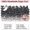 10 Inch Gogo Curl Crochet Hair 8 Packs Natural Black Ocean Wave Crochet Hair Deep Twist Pre-looped Goddess Box Braids Short Curly Water Wave Synthetic Braiding Hair for Women (16Strands/pack Torange#) view 3