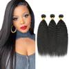 26 28 30 Inch Yaki Straight Bundles Human Hair 3 Bundles Brazilian Remy Hair 50 Grams/Bundle 10A Grade Unprocessed Virgin Hairs Kinky Straight Bundle Weaves Extensions for Black Women view 1