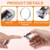 BEIQIYA Portable Mini Nail Clipper, Stainless Steel Keychain Nail Clipper Trimmers, Small Folding Fingernail Toenails Tools Accessories for Backpack Handbag Travel Men Women- Silver view 3
