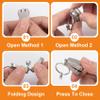 BEIQIYA Portable Mini Nail Clipper, Stainless Steel Keychain Nail Clipper Trimmers, Small Folding Fingernail Toenails Tools Accessories for Backpack Handbag Travel Men Women- Silver view 4