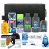Convenience Kits International Mens Premium 20-Piece Kit with Travel Size TSA Compliant Essentials, Featuring: Dove Men & Care Products in Black Dopp Bag view 1