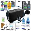 Convenience Kits International Mens Premium 20-Piece Kit with Travel Size TSA Compliant Essentials, Featuring: Dove Men & Care Products in Black Dopp Bag view 2