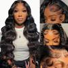 13x4 Breathable Lace Front Wig - 180 Density Pre-Plucked Baby Hair & Body Wave | Invisible HD Lace Base (18inche's) view 2