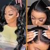 13x4 Breathable Lace Front Wig - 180 Density Pre-Plucked Baby Hair & Body Wave | Invisible HD Lace Base (18inche's) view 3