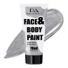 PASNOWFU Silver Face Paint 70ml Large Capacity - Non-Toxic Washable Body Paint for Halloween Skeleton Ghost Looks, Full Coverage Face Body Paint for Halloween SFX Cosplay Makeup ,Costume Events view 1