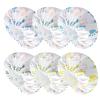 6 PCS Shower Caps for Women, Double Side Waterproof Shower Cap, Reusable Elastic Bath Caps for Shower, EVA Bathing Shower Caps, Bath Hair Caps - Paw view 1