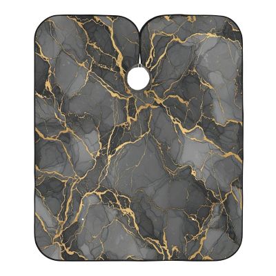 RPLIFE Black Grey Marble Hair Salon Cape, Hairdresser Cape Washable, Salon Capes Clients Waterproof