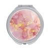zxxpensy Abstract Marble Texture with Gold Pink Compact Mirror Handheld Round Foldable Portable Travel Makeup Mini Mirror for Women Girls Purse Pocket view 1