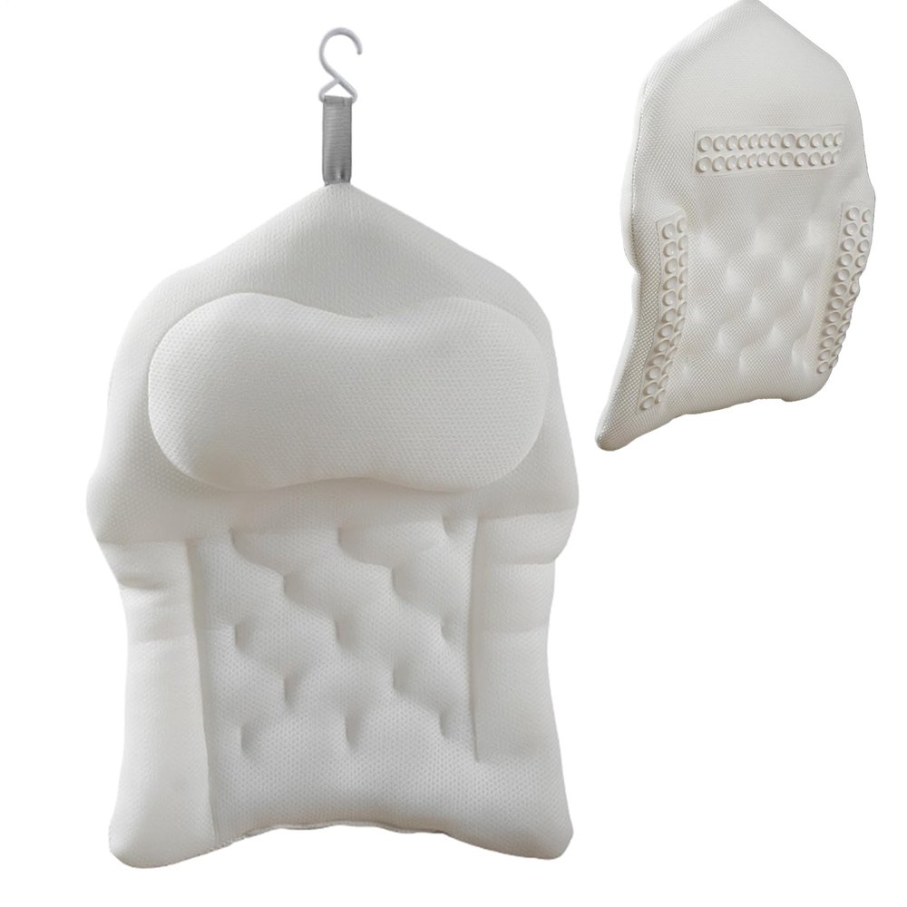 Bathtub Pillow | 4D Bathtub Head Pillow | Cushion with Suction Cups Promoting Relaxation Soaking for Bathroom Shower Spa Home Apartment Outdoor Camping Women Men