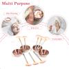 16 Pcs Rose Gold Esthetician Supplies 8 Facial Fan Brushes Esthetician 8 Rose Gold Stainless Steel Mixing Bowls Face Mask Brush Facial Bowls Esthetician for Mud Cream Makeup Spa Salon Women view 4