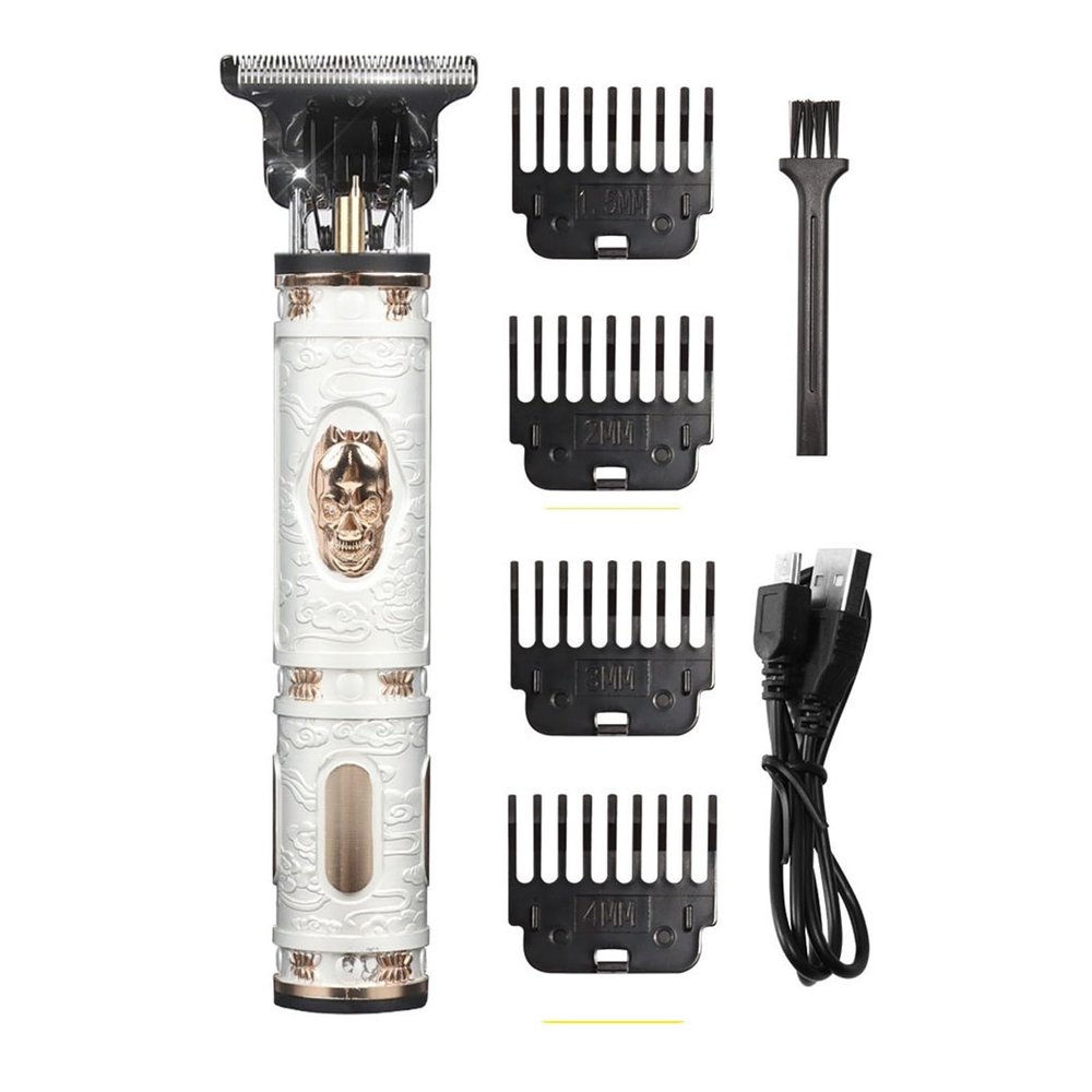 Vintage T9 Hair Clipper Professional Hair Cutting Machine Electric Shaver Trimmer for Men Machine Shaving Trimmer Beard Haircut(Skull)
