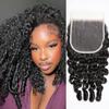 Burmese Curly Closure Human Hair 5x5 HD Lace Closure 100% Unprocessed 14A Raw Virgin Hair 3C4A Burmese Curly Human Hair with Spiral Curls Pre Plucked With Baby Hair Natural Black Color 18inch view 1